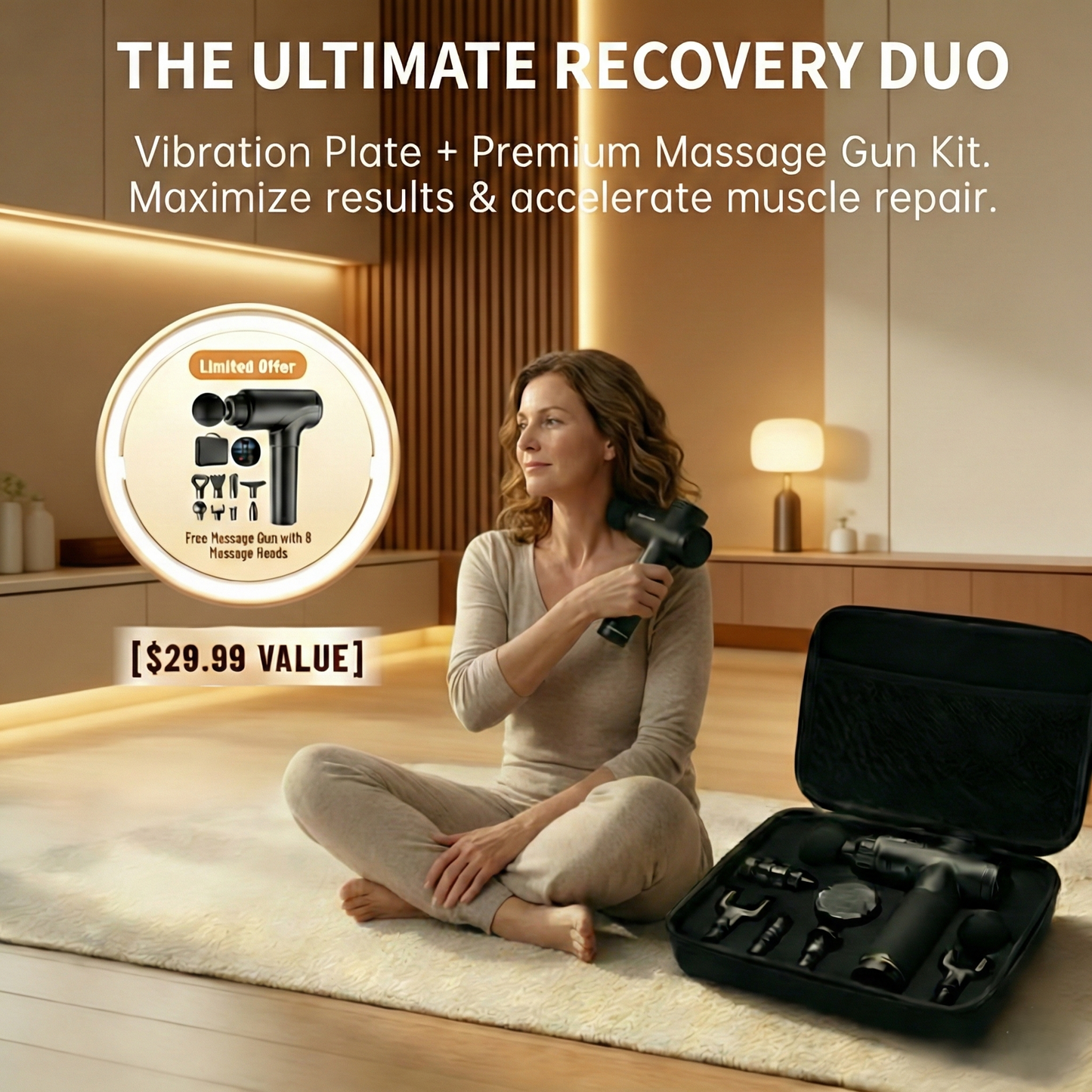 VibeShape Vibration Plate with Heat Therapy - Boost Circulation & Relieve Leg Fatigue Effortlessly