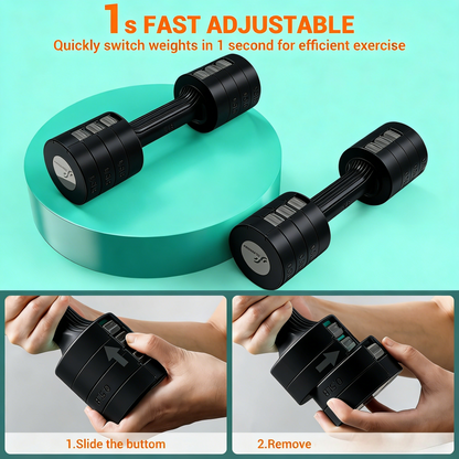 1-Second Adjustable Dumbbell Set (2-5LB Each)