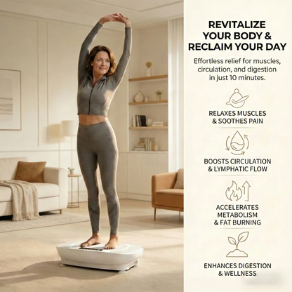 VibeShape Vibration Plate with Heat Therapy - Boost Circulation & Relieve Leg Fatigue Effortlessly