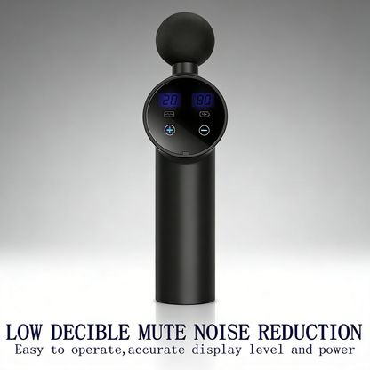 LCD Touch Screen Massage Gun - Deep Tissue Muscle Massager with 6 Attachments