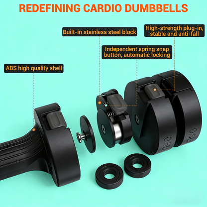 1-Second Adjustable Dumbbell Set (2-5LB Each)